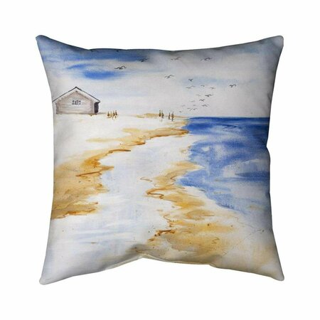 BEGIN HOME DECOR 26 x 26 in. House on the Beach-Double Sided Print Indoor Pillow 5541-2626-CO13
